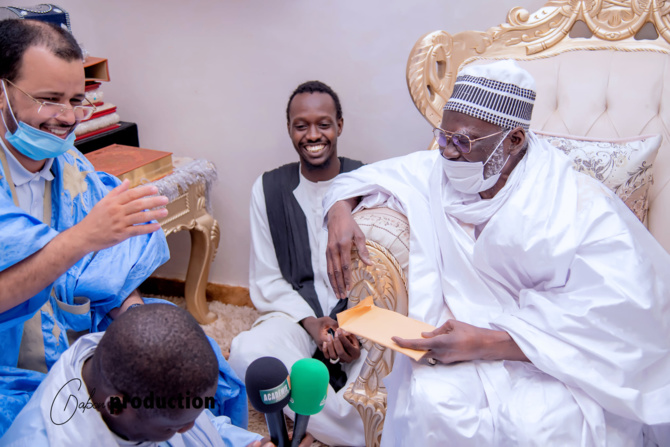 Magal de Touba: En images, la délégation du Président mauritanien reçue par le Khalife général des Mourides