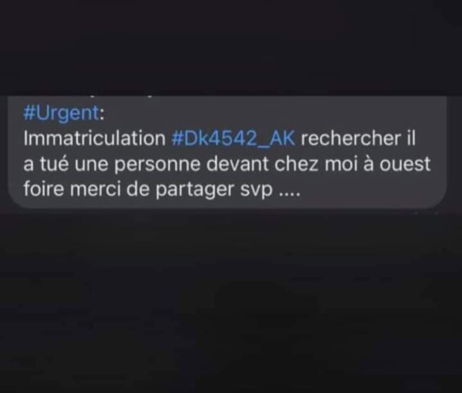 PHOTOS / Drame à Ouest-Foire: Baye Ngalgou Ndiaye, conducteur d'un véhicule 4x4, poignardé à mort PHOTOS / Drame à Ouest-Foire: Baye Ngalgou Ndiaye, conducteur d'un véhicule 4x4, poignardé à mort