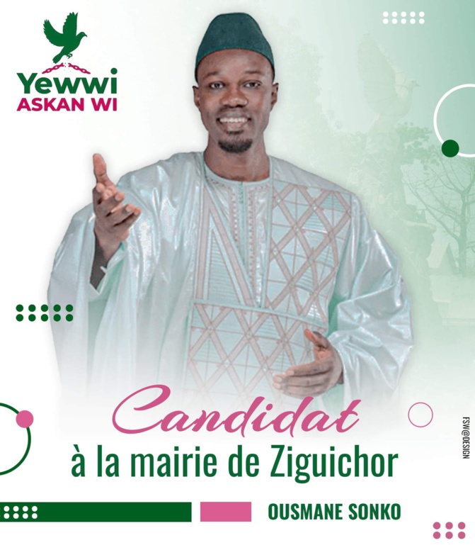 SONKO ANNONCE SA CANDIDATURE POUR LA MAIRIE DE ZIGUINCHOR  "L'histoire démarre aujourd'hui en Casamance"