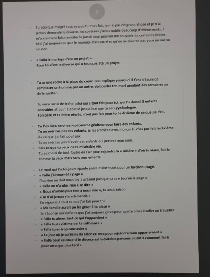 Une si longue lettre de Dr. Paye: Pour expliquer les raisons de son acte désespéré 