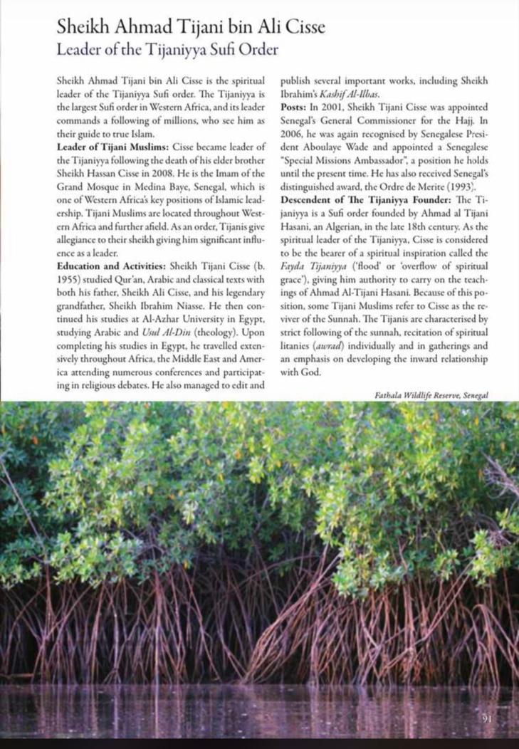 Imam Cheikh Ahmed Tidiane bin Ali Cissé parmi les 500 personnes les plus influentes du monde Imam Cheikh Ahmed Tidiane bin Ali Cissé parmi les 500 personnes les plus influentes du monde