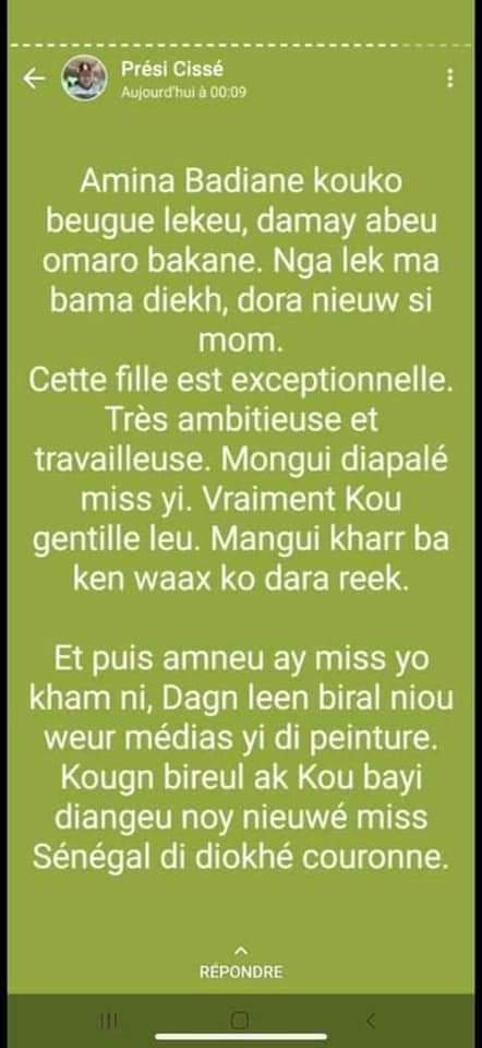 En perte de vitesse: Prési Cissé défend Aminata Badiane, l'organisatrice du concours " Miss Sénégal " En perte de vitesse: Prési Cissé défend Aminata Badiane, l'organisatrice du concours " Miss Sénégal "