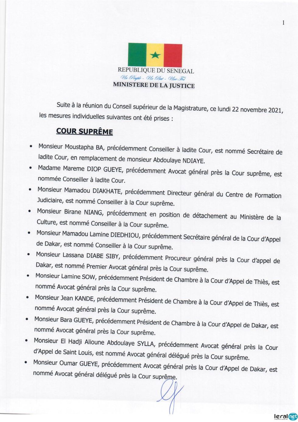 Nomination des juges et Conseil supérieur de la Magistrature