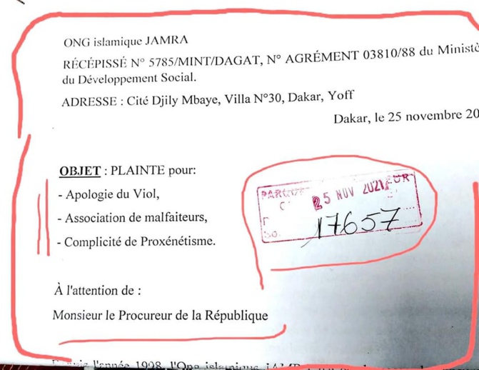 Plainte contre Aminata Badiane et X: Jamra passe à l'acte