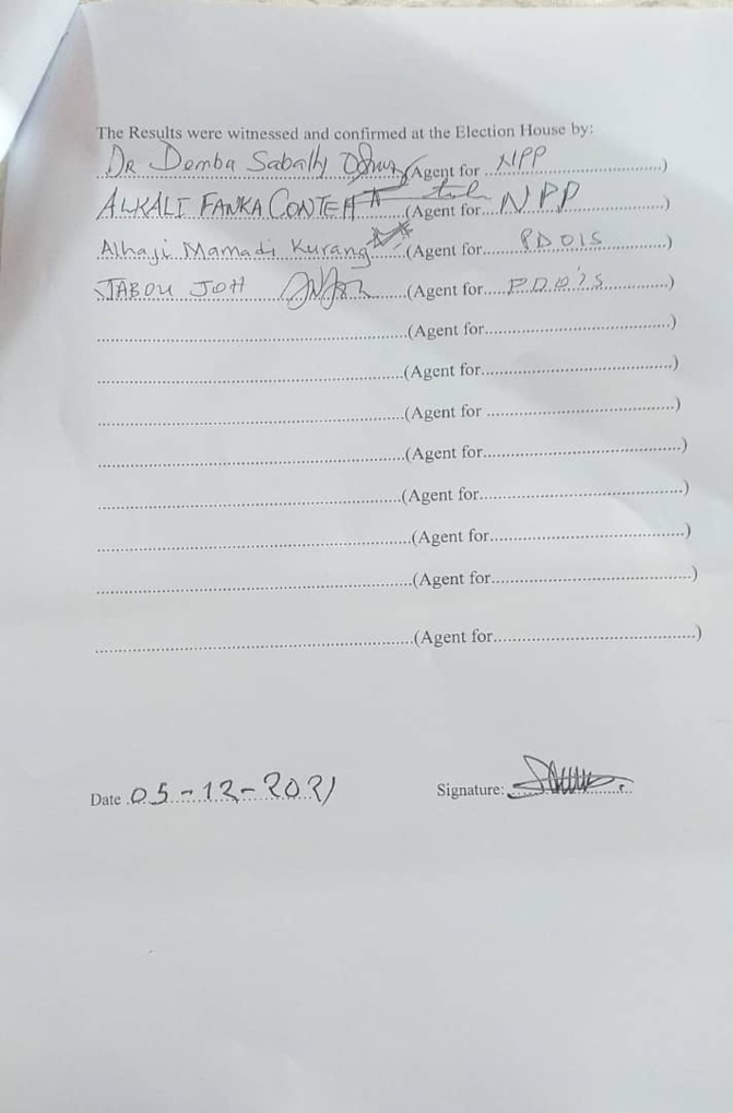 Officiel: Adama Barrow élu pour un second mandat (documents)