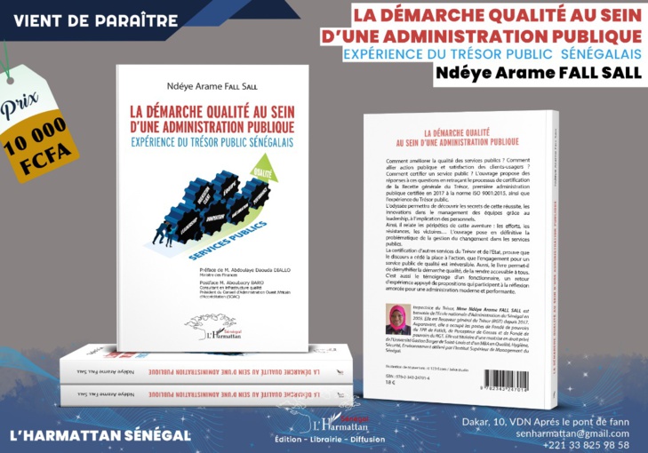 « Démarche qualité au sein d’une administration publique »: Un ouvrage pratique de Mme Ndèye Arame Fall Sall, Inspectrice du Trésor