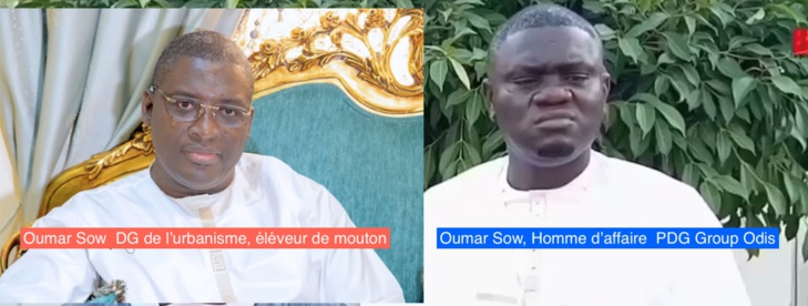 A Gauche Oumar Sow Dg de L'urbanisme et à droite Oumar Sow Pdg du groupe Odis