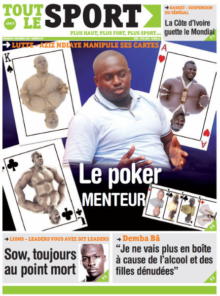 A la Une du Journal Tout Le Sport du mercredi 04 Décembre 2013