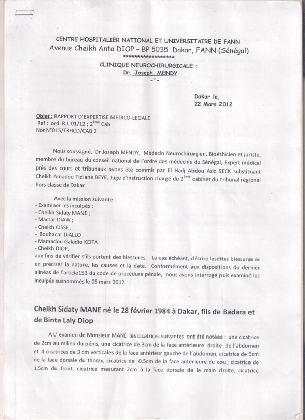 Tortures contre les présumés meutriers de Fodé Ndiaye: Voici le rapport qui accable la Police et l'Administration pénitentiaire !