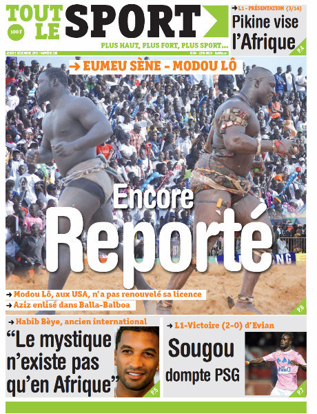 A la Une du Journal Tout Le Sport du Jeudi 05 Décembre 2013