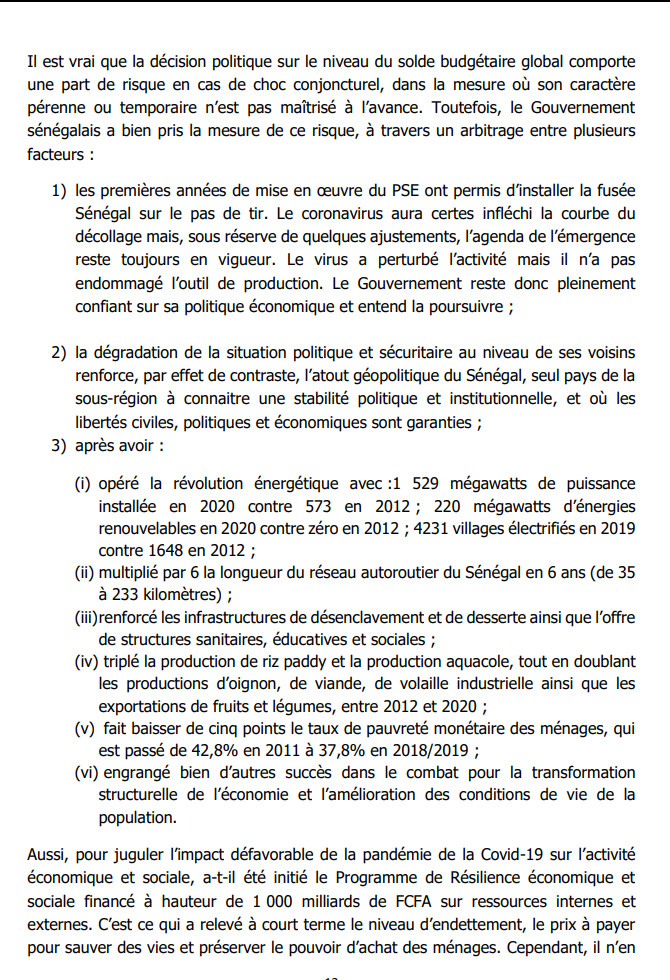 Projet de loi de Finances 2022: Comment le Fonds Force Covid et certains secteurs ont atteint leurs objectifs (Document) Projet de loi de Finances 2022: Comment le Fonds Force Covid et certains secteurs ont atteint leurs objectifs (Document)