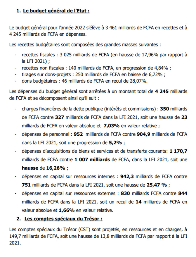 L'économie du projet de loi de Finances 2022: Ce que prévoit de réaliser la Douane sénégalaise (Document) L'économie du projet de loi de Finances 2022: Ce que prévoit de réaliser la Douane sénégalaise (Document)
