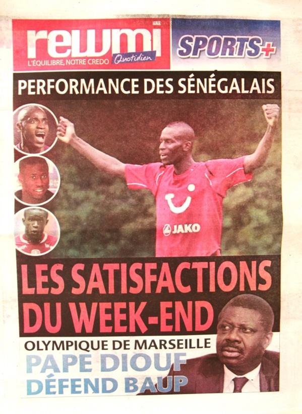 A la Une du Journal Rewmi du lundi 09 Décembre 2013