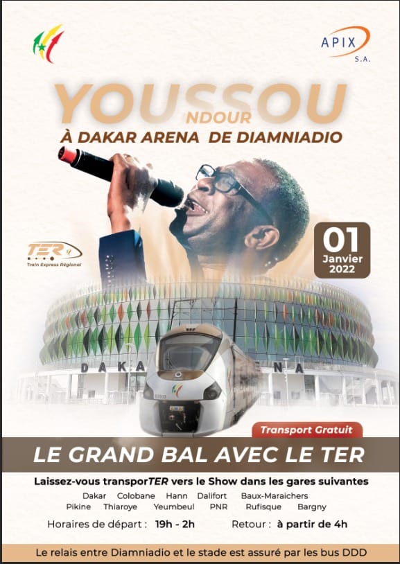 Pour le concert de Youssou Ndour, le #GrandBal, le TER est disponible gratuitement