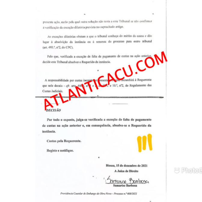 Guinée-Bissau : Malgré une décision de justice, l’homme d’affaires Fallou Badiane spolié par l'épouse d’Umaru Embalò Guinée-Bissau : Malgré une décision de justice, l’homme d’affaires Fallou Badiane spolié par l'épouse d’Umaru Embalò