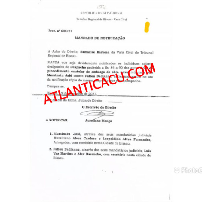 Guinée-Bissau : Malgré une décision de justice, l’homme d’affaires Fallou Badiane spolié par l'épouse d’Umaru Embalò Guinée-Bissau : Malgré une décision de justice, l’homme d’affaires Fallou Badiane spolié par l'épouse d’Umaru Embalò
