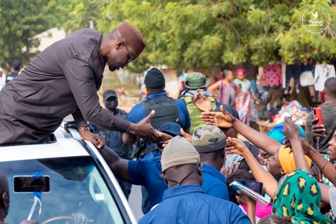 Ousmane Sonko en campagne dans la Casamance naturelle: Adèane accueille chaleureusement le leader de PASTEF
