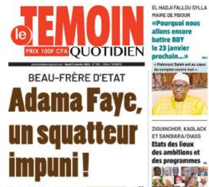 Absent des kiosques le vendredi pour des raisons techniques: Les excuses du quotidien  «Le Témoin»