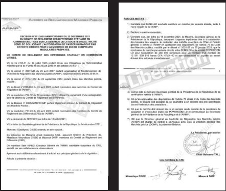 Senelec - Powercom: Un gré à gré de 12,811 milliards FCfa au nom du «secret»