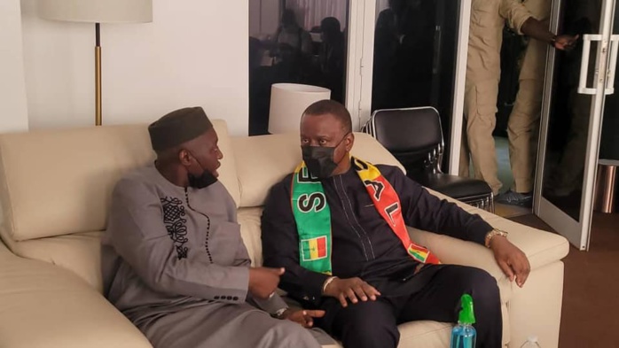  Barthélémy Dias, Déthié Fall, Bougane et Cie avec Macky Sall, pour l'accueil des "Lions" (Photos) 