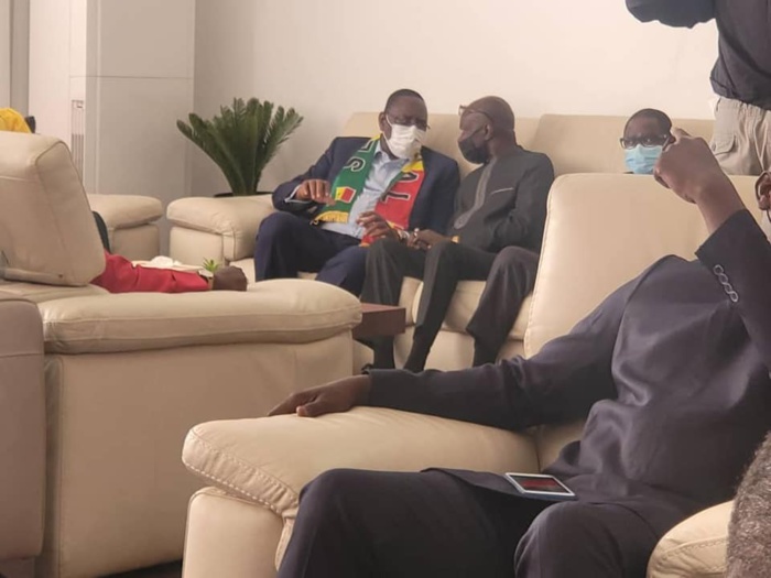  Barthélémy Dias, Déthié Fall, Bougane et Cie avec Macky Sall, pour l'accueil des "Lions" (Photos) 