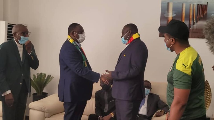  Barthélémy Dias, Déthié Fall, Bougane et Cie avec Macky Sall, pour l'accueil des "Lions" (Photos) 
