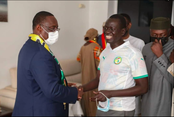  Barthélémy Dias, Déthié Fall, Bougane et Cie avec Macky Sall, pour l'accueil des "Lions" (Photos) 