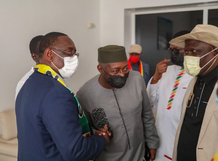  Barthélémy Dias, Déthié Fall, Bougane et Cie avec Macky Sall, pour l'accueil des "Lions" (Photos) 