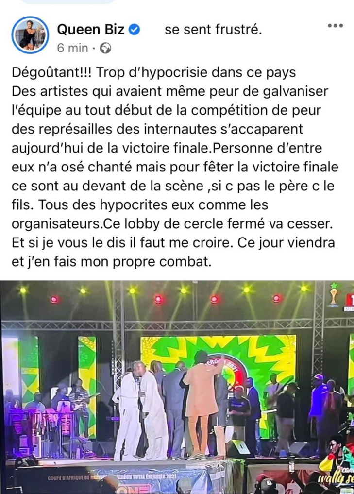 "Frustrée et trahie", Queen Biz fait du "garouwalé" à Youssou Ndour et Wally Seck "Frustrée et trahie", Queen Biz fait du "garouwalé" à Youssou Ndour et Wally Seck