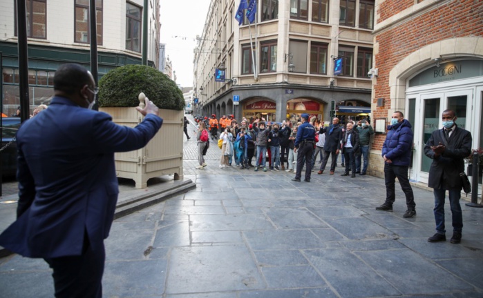 En images, l'arrivée de Macky Sall en Belgique (Bruxelles)