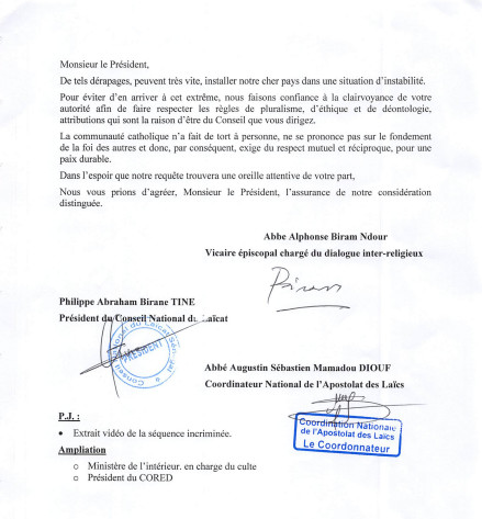 Propos blasphématoires de Serigne Lamine Sall : Le Cnra somme Walf Tv de présenter ses excuses et... Propos blasphématoires de Serigne Lamine Sall : Le Cnra somme Walf Tv de présenter ses excuses et...