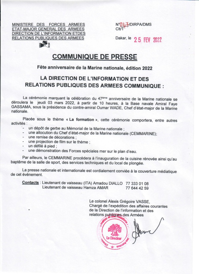 La Marine nationale fête ses 47 ans, ce jeudi 3 mars 2022
