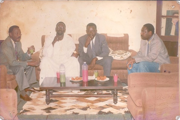 De G à D: Kader Sow, Khoureyssi Bâ, Ousmane M. Ndiaye et Macky Sall