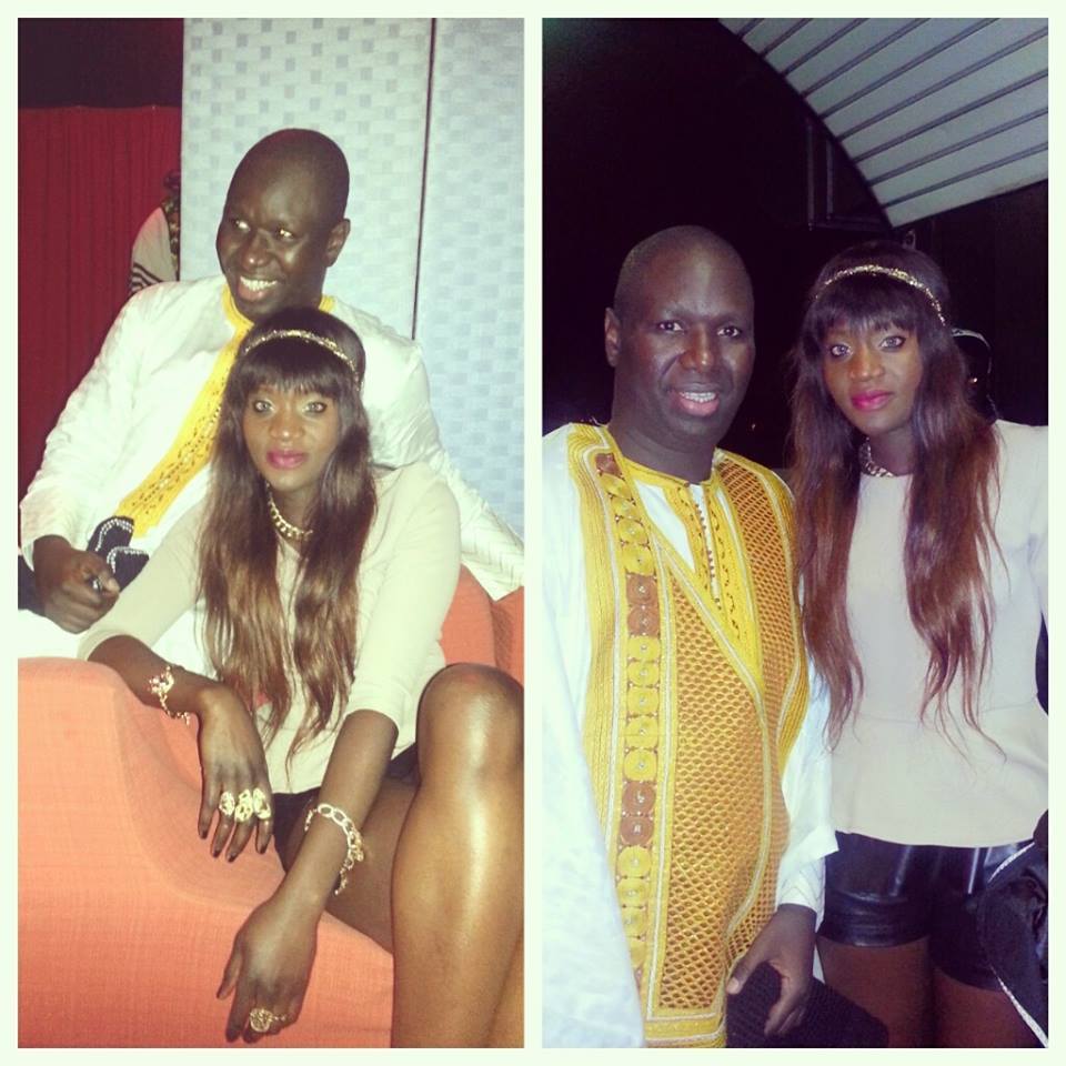 Salam Diallo pose avec la top model Diomé Faye