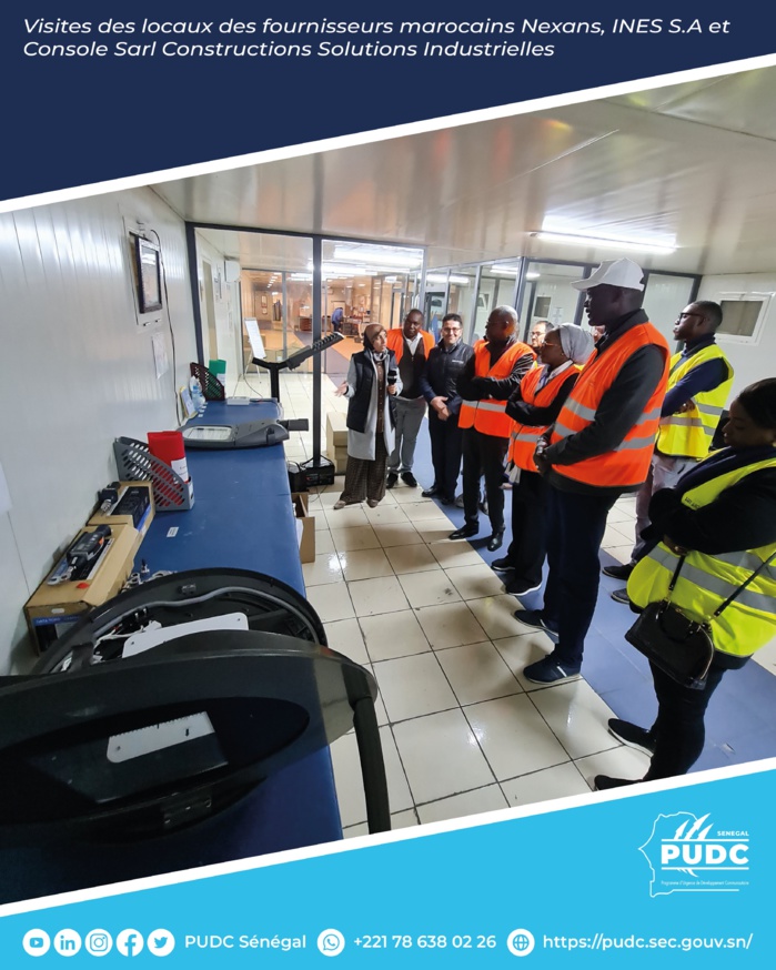Projet 2000 villages électrifiés - Cheikh Diop a visité les locaux de ses fournisseurs marocains en matériaux électriques (PUDC)