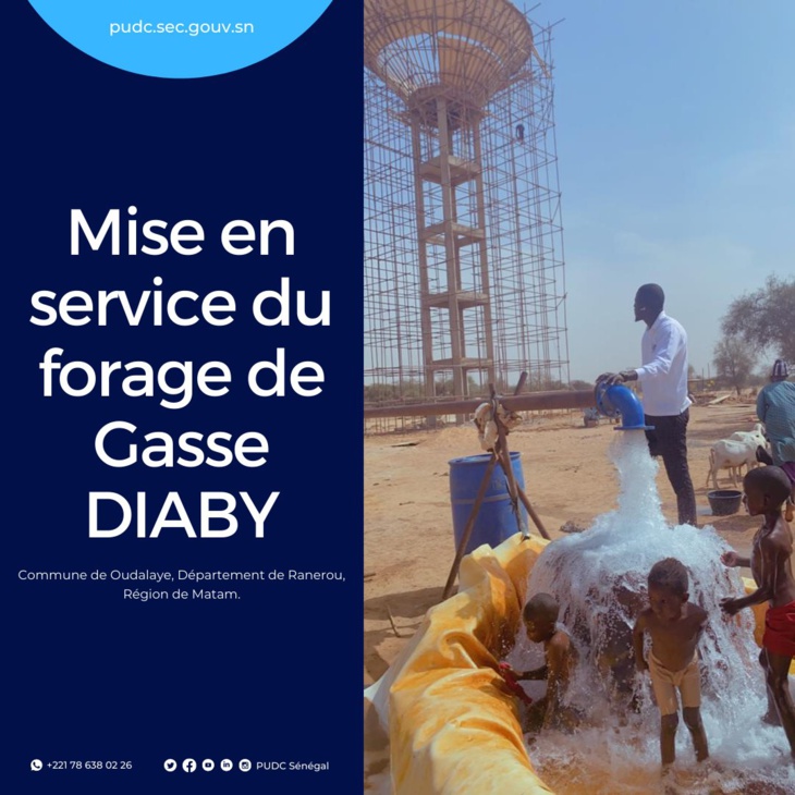 Mise en service du forage de Gasse Diaby, dans la Commune de Oudalaye