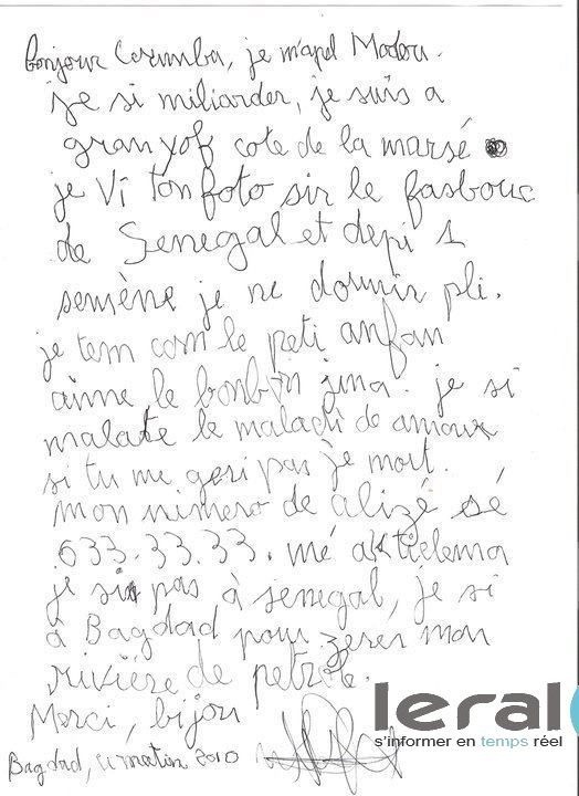 Saint-Valentin: Lisez la lettre d'amour que notre ami Modou a adressée à Coumba !