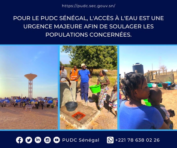 PUDC: L'accès à l'eau potable rendu possible dans beaucoup de localités reculées du Sénégal 