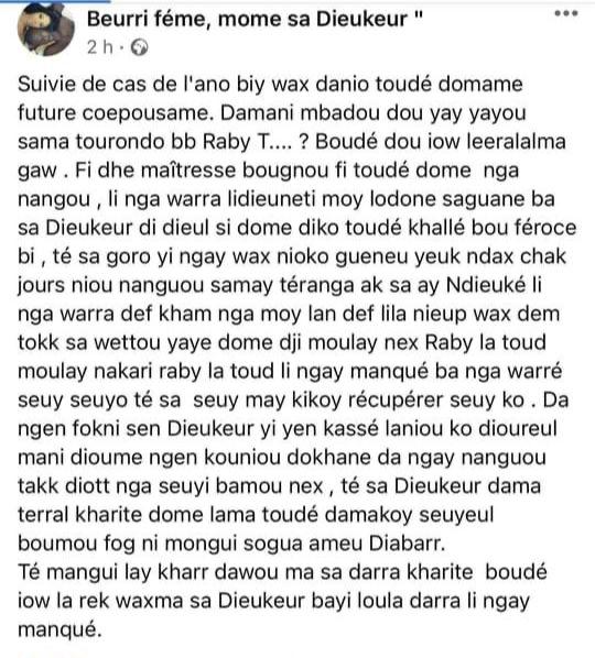 Sénégal : Son mari donne le nom de sa maîtresse à sa fille : Le récit d'une femme qui se sent "humiliée et trahie..."