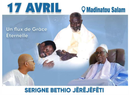 Madinatou Salam / Commémoration Rencontre de Serigne Saliou et Serigne Cheikh Béthio: Serigne Saliou Ndigeul Thioune convie les Thiantacounes au « Thiant » du 17 avril 2022