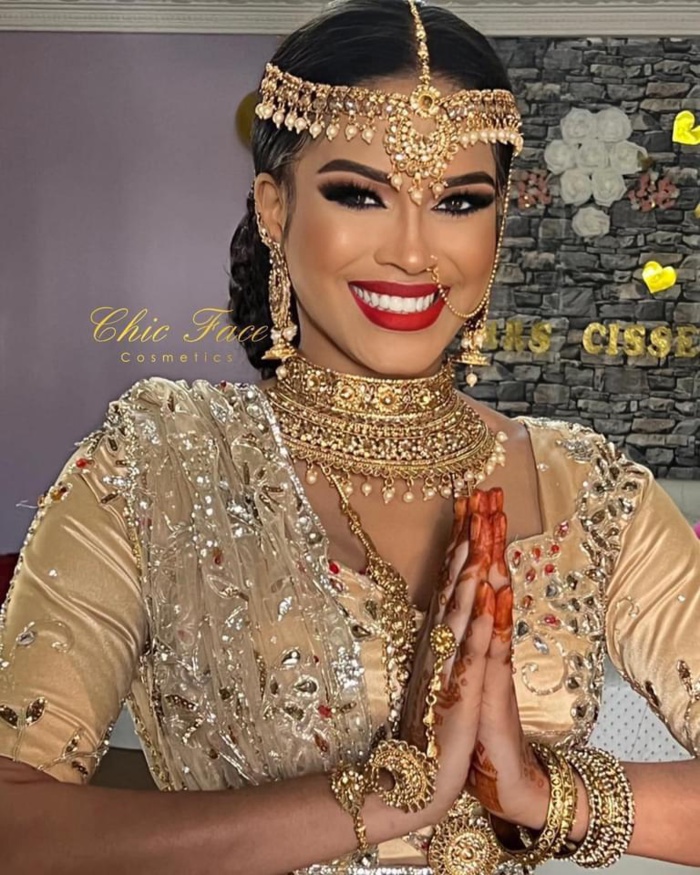 Mariage: Marie Louise Diaw adopte le style indien (Photos)