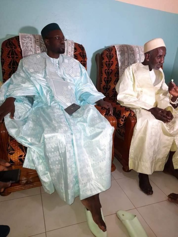 Ziguinchor / Ousmane Sonko chez l'imam Ratib, Ismaïla Aïdara