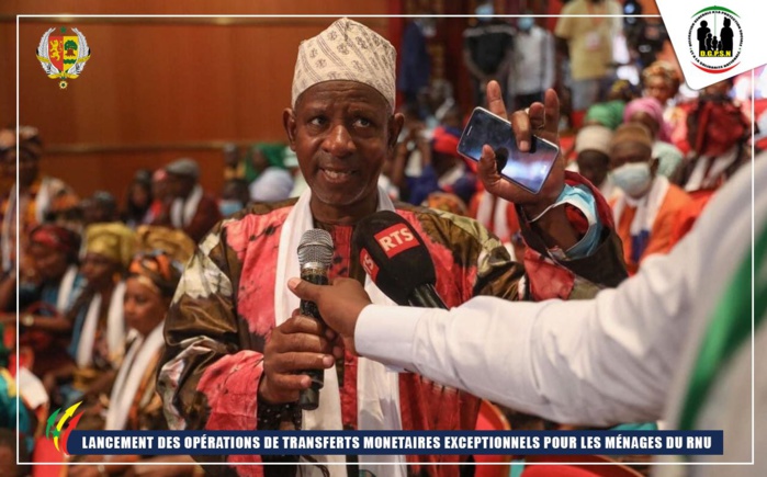 Photos/ Rnu: Le Président de la République, Macky Sall, lors du lancement des opérations de transferts monétaires exceptionnels