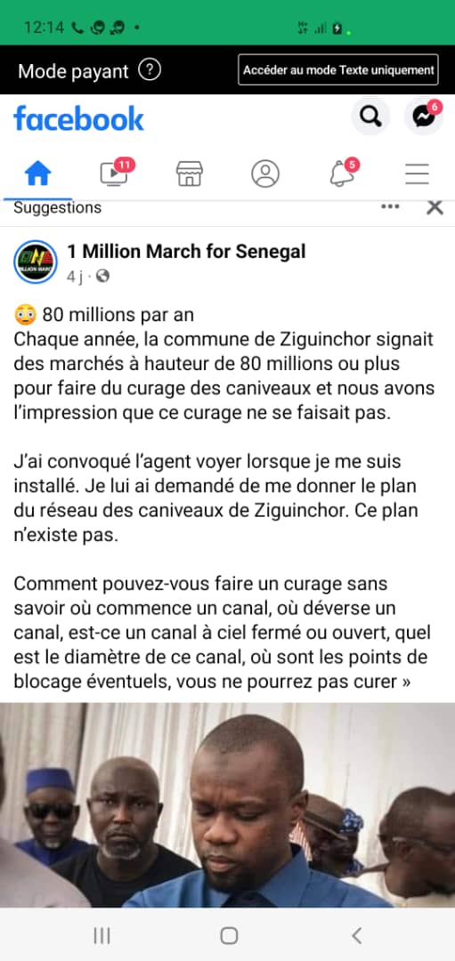 Marché de curage à Ziguinchor: ce qui montre que Sonko avançait des chiffres fictifs (document)