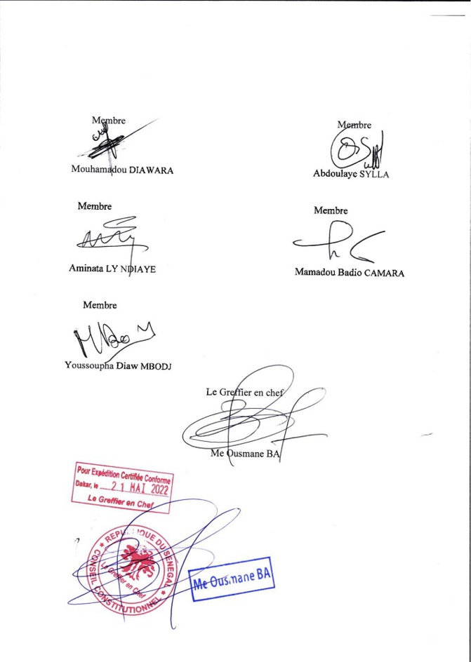 Recours pour les Législatives 2022 : Voici ce que le Conseil constitutionnel a tranché Recours pour les Législatives 2022 : Voici ce que le Conseil constitutionnel a tranché