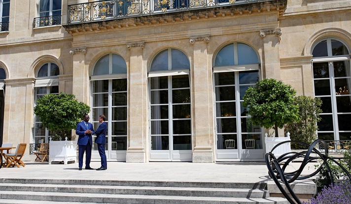 Série d’échanges entre Emmanuel Macron et Macky Sall : Les images de la concertation Série d’échanges entre Emmanuel Macron et Macky Sall : Les images de la concertation