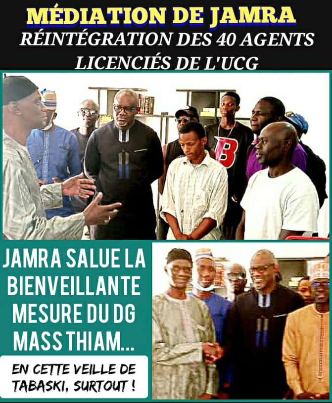 Médiation réussie de JAMRA à L'UCG : un accord trouvé pour la réintégration de tous les grévistes licenciés en février dernier !