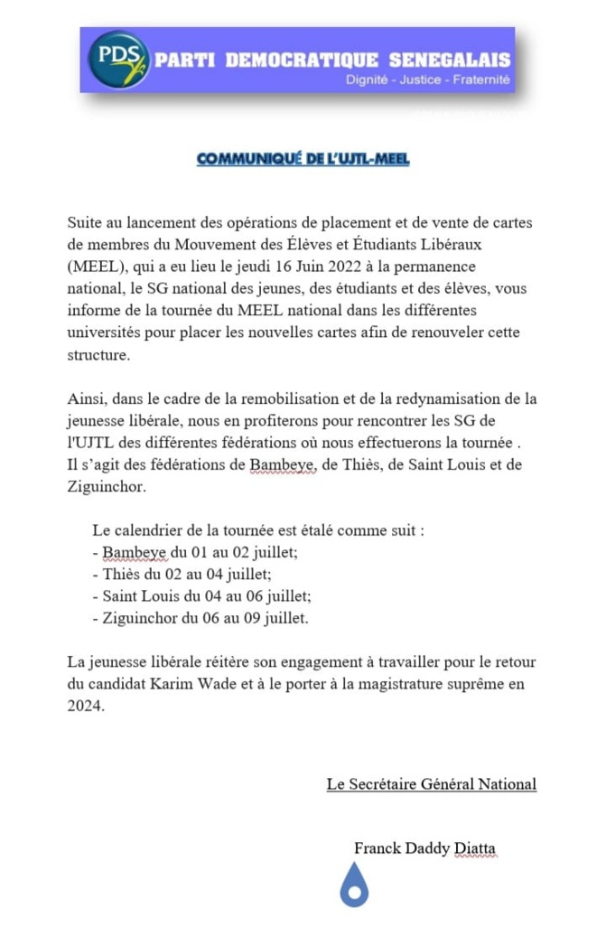 Pour renouveler ses instances : le MEEL national engage une tournée dans les différentes universités du pays