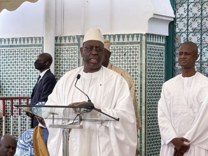 Macky Sall à la Grande Mosquée sur les Législatives: Macky Sall à la Grande Mosquée sur les Législatives: