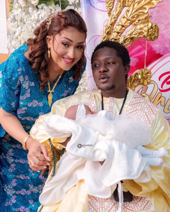 Baptême du bébé de Cheikh Bara Ndiaye: Admirez les tenues de sa ravissante femme (Photos)